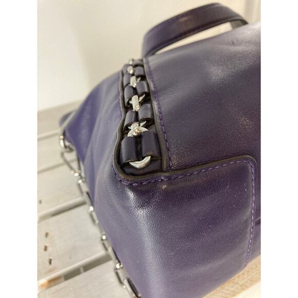 MICHAEL KORS, SMOOTH LEATHER DARK PURPLE WOMENS LARGE CROSSBODY BAG - Picture 8 of 15